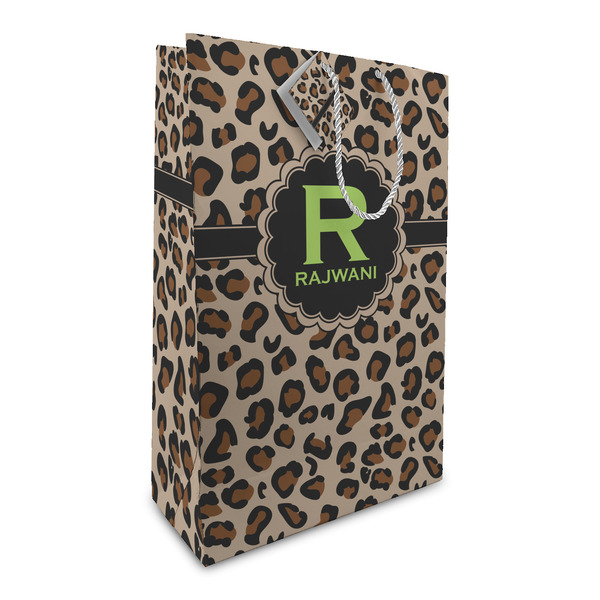 Custom Granite Leopard Large Gift Bag (Personalized)