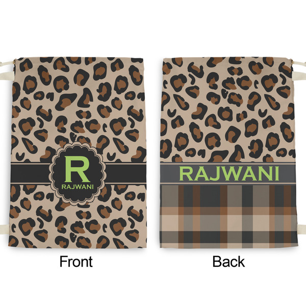 Granite Leopard Large Laundry Bag - Front & Back View