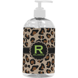 Granite Leopard Plastic Soap / Lotion Dispenser (16 oz - Large - White) (Personalized)