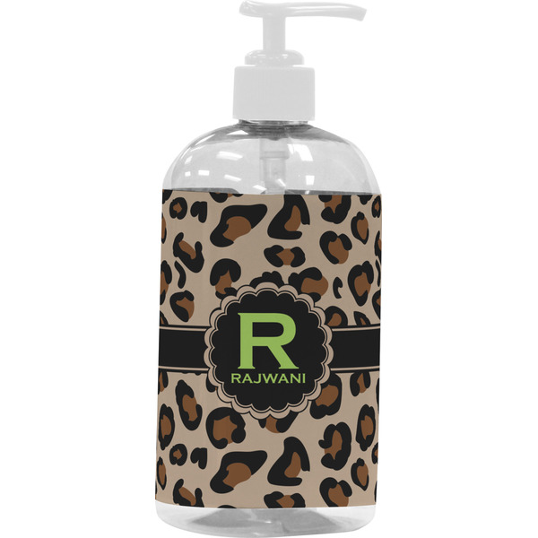 Custom Granite Leopard Plastic Soap / Lotion Dispenser (16 oz - Large - White) (Personalized)