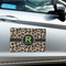 Granite Leopard Large Rectangle Car Magnets- In Context