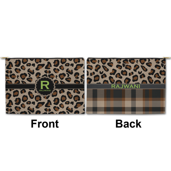 Granite Leopard Large Zipper Pouch Approval (Front and Back)