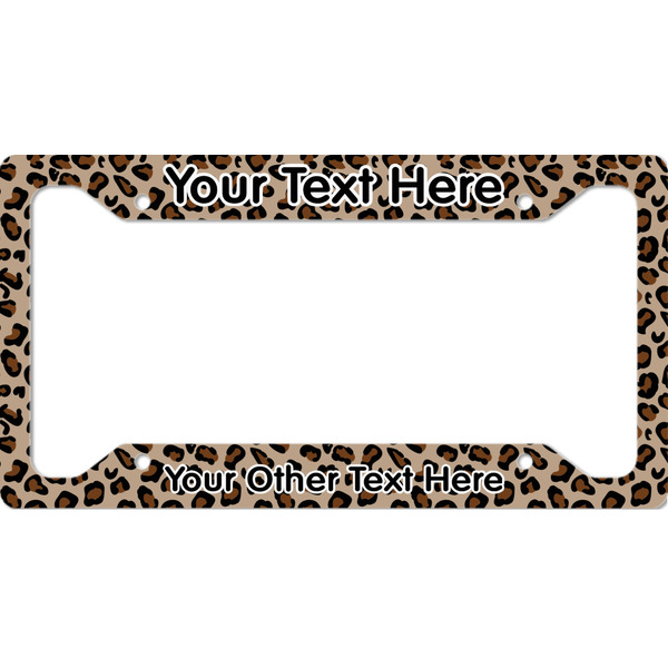 Custom Granite Leopard License Plate Frame - Style A (Personalized)