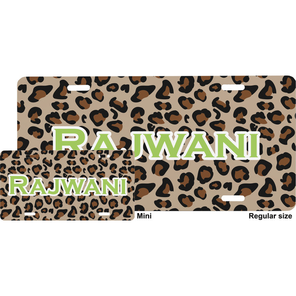Granite Leopard License Plate (Sizes)