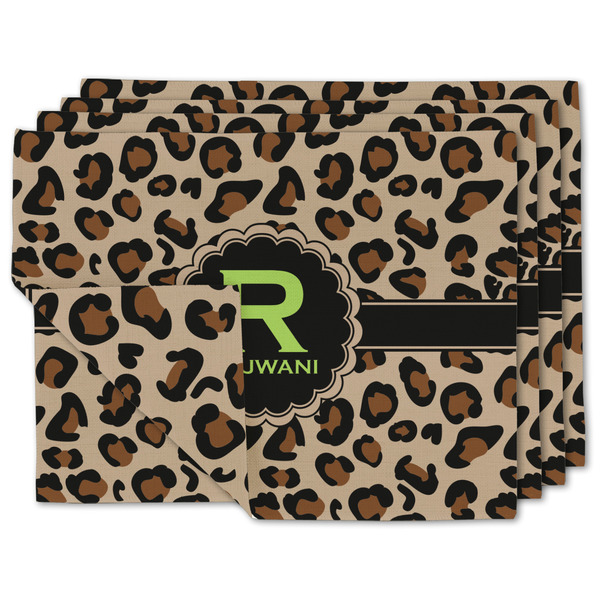 Custom Granite Leopard Linen Placemat w/ Name and Initial