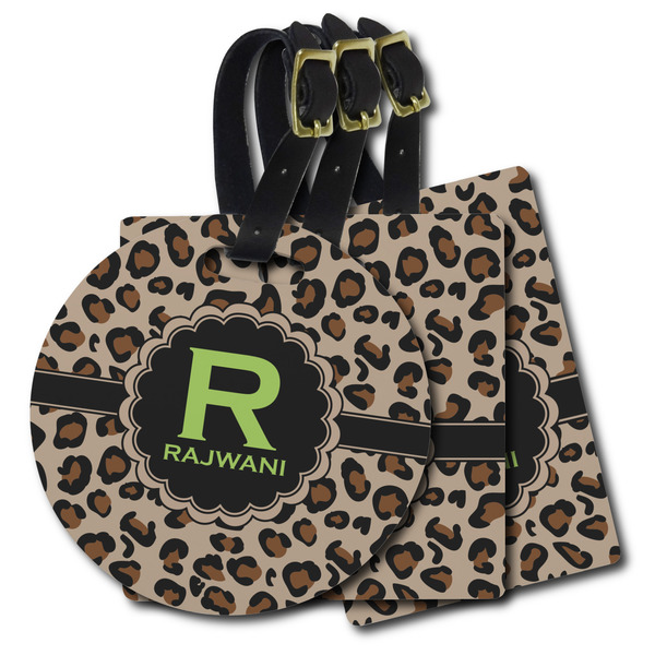 Custom Granite Leopard Plastic Luggage Tag (Personalized)