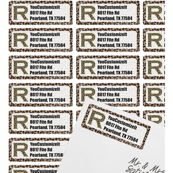 Granite Leopard Mailing Label on Envelope - Multiple Labels