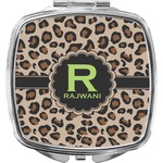 Granite Leopard Compact Makeup Mirror (Personalized)