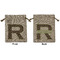 Granite Leopard Medium Burlap Gift Bag - Front & Back (Personalized)