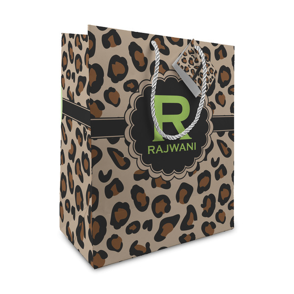 Custom Granite Leopard Medium Gift Bag (Personalized)