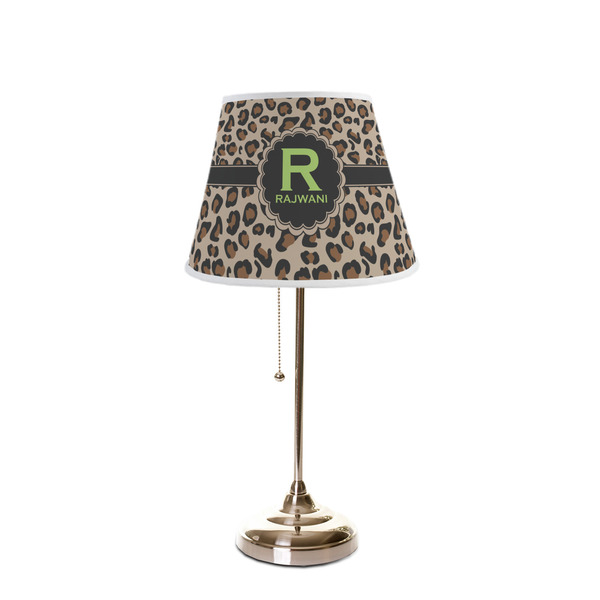 Granite Leopard Poly Film Empire Lampshade - On Stand