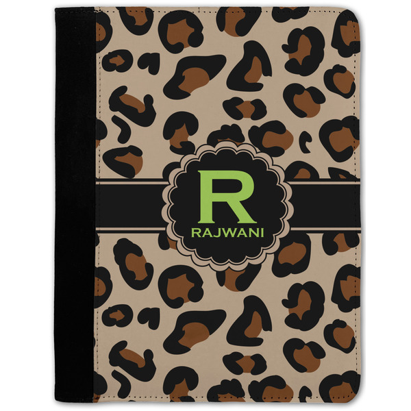 Custom Granite Leopard Notebook Padfolio - Medium w/ Name and Initial
