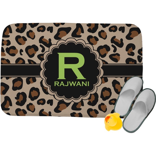 Custom Granite Leopard Memory Foam Bath Mat - 24"x17" (Personalized)