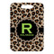 Granite Leopard Metal Luggage Tag - Front Without Strap