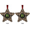 Granite Leopard Metal Star Ornament - Front and Back