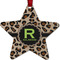Granite Leopard Metal Star Ornament - Front