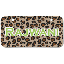Granite Leopard Mini/Bicycle License Plate (2 Holes) (Personalized)