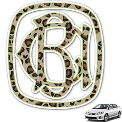 Granite Leopard Monogram Car Decal (Personalized)