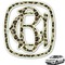 Granite Leopard Monogram Car Decal