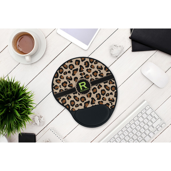 Granite Leopard Mouse Pad with Wrist Rest - LIFESYTLE 1