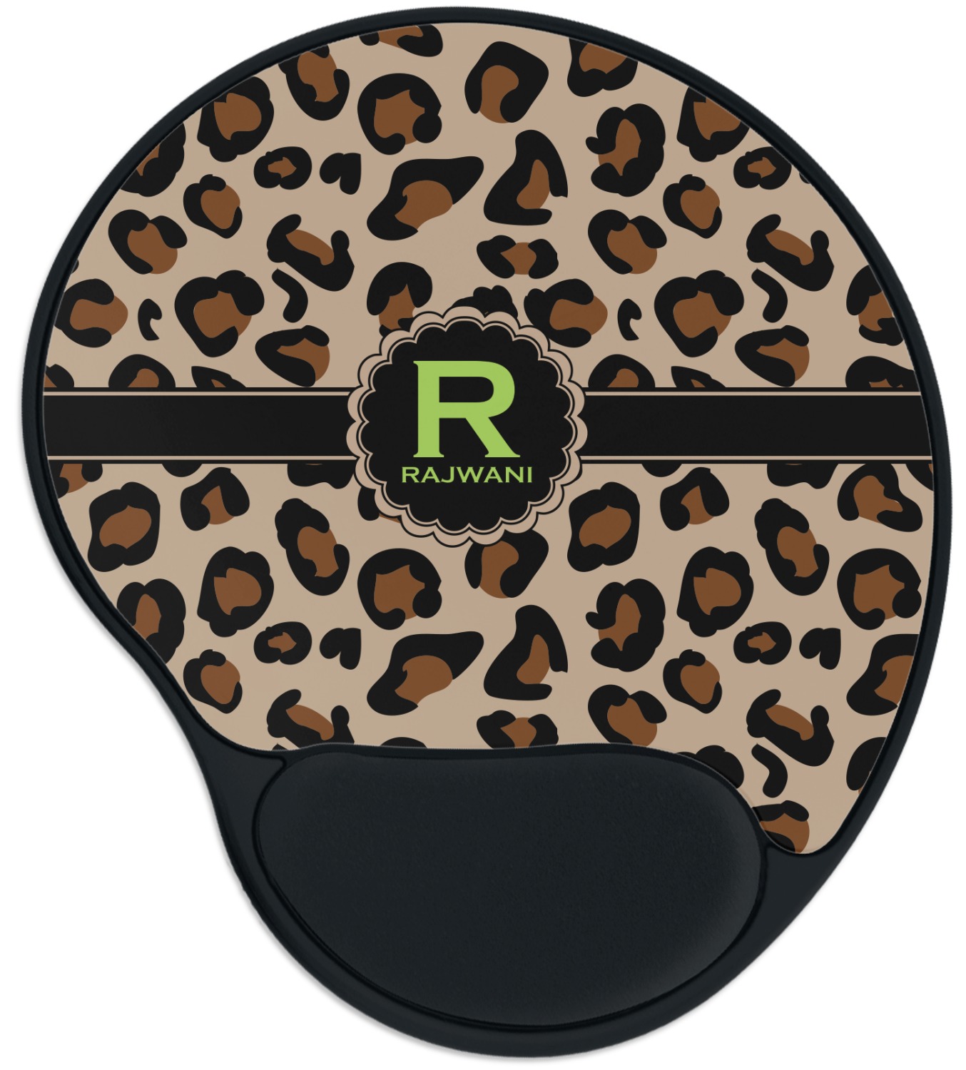 Custom Granite Leopard Mouse Pad with Wrist Support YouCustomizeIt