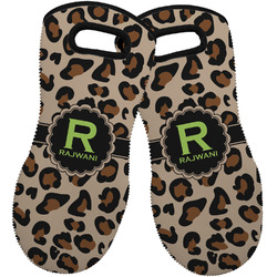 Granite Leopard Neoprene Oven Mitts - Set of 2 w/ Name and Initial