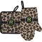 Granite Leopard Oven Mitt & Pot Holder Set w/ Name and Initial