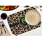 Granite Leopard Octagon Placemat - Single front (LIFESTYLE) Flatlay