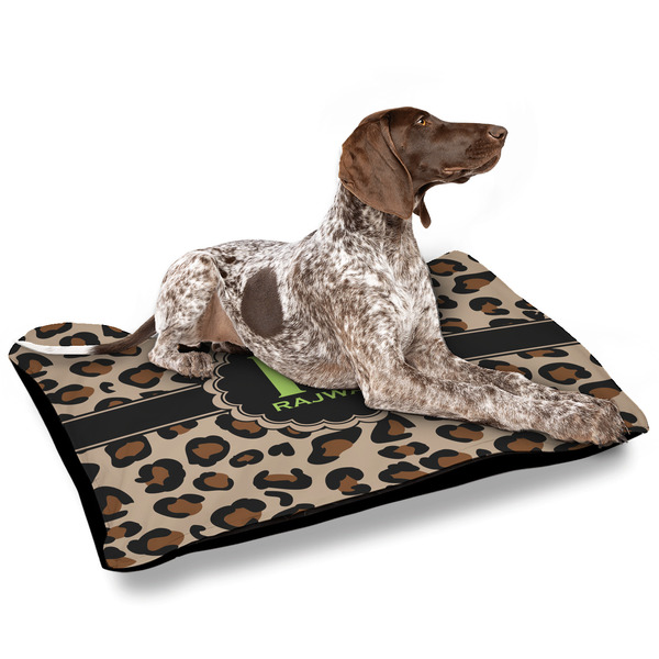 Granite Leopard Outdoor Dog Beds - Large - IN CONTEXT