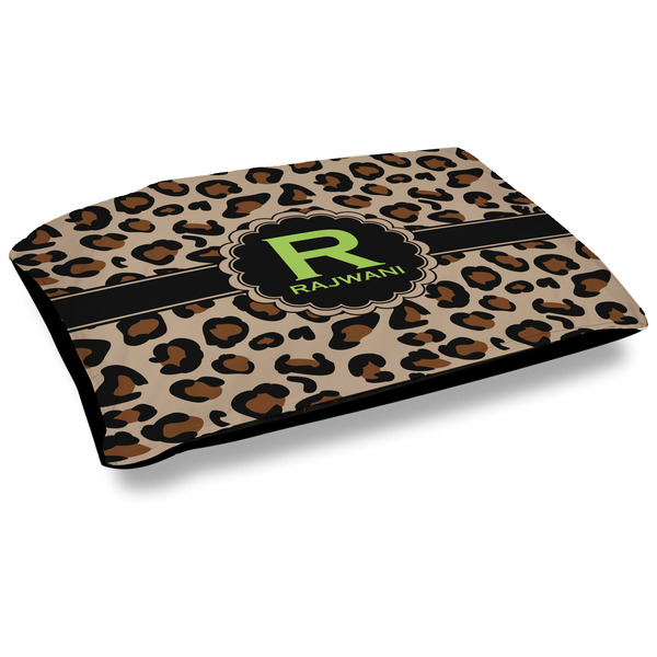 Custom Granite Leopard Outdoor Dog Bed - Large (Personalized)