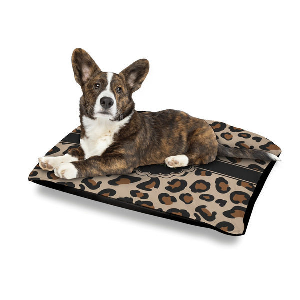 Granite Leopard Outdoor Dog Beds - Medium - IN CONTEXT