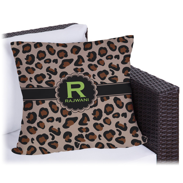Custom Granite Leopard Outdoor Pillow - 18" (Personalized)