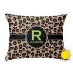 Granite Leopard Outdoor Throw Pillow (Rectangular) (Personalized)