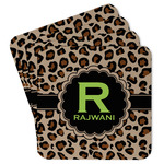 Granite Leopard Paper Coasters w/ Name and Initial