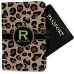 Granite Leopard Passport Holder - Fabric (Personalized)