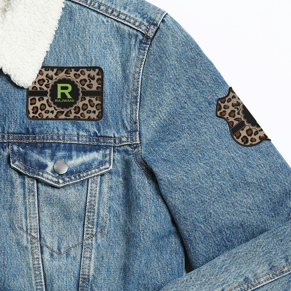 Granite Leopard Patches Lifestyle Jean Jacket Detail