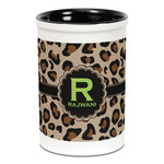 Granite Leopard Ceramic Pencil Holders - Black