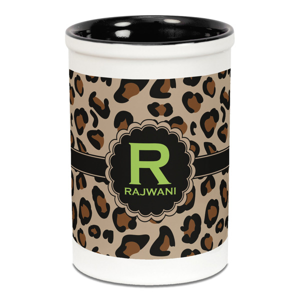 Granite Leopard Pencil Holder - Black