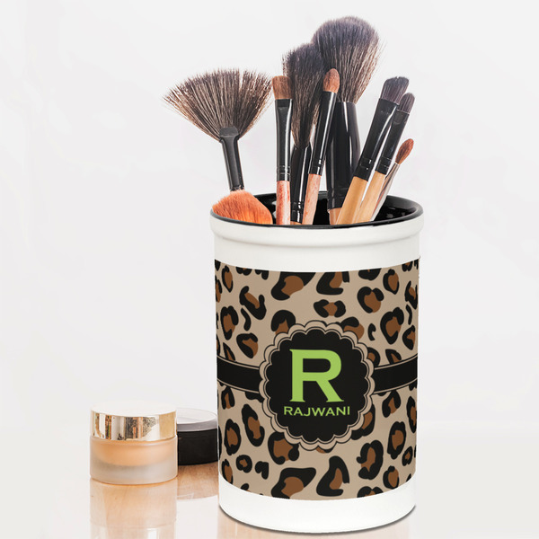 Granite Leopard Pencil Holder - LIFESTYLE makeup
