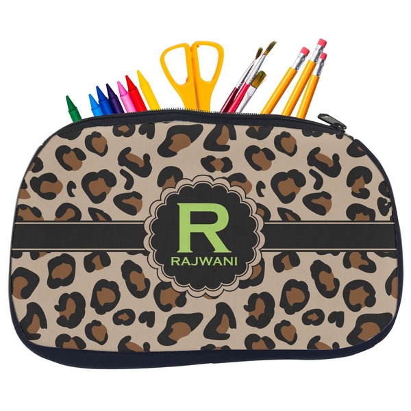 Granite Leopard Pencil / School Supplies Bags - Medium