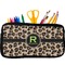 Granite Leopard Neoprene Pencil Case - Small w/ Name and Initial