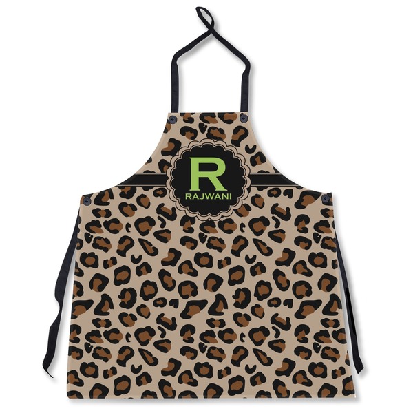 Custom Granite Leopard Apron Without Pockets w/ Name and Initial