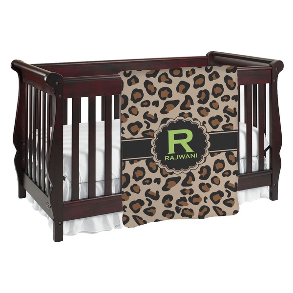 Custom Granite Leopard Baby Blanket (Double Sided) (Personalized)