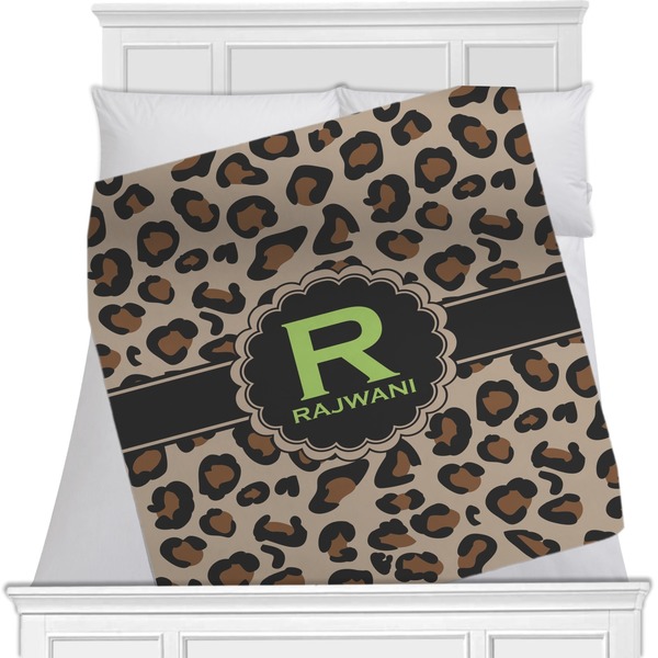 Custom Granite Leopard Minky Blanket - Toddler / Throw - 60"x50" - Double Sided (Personalized)