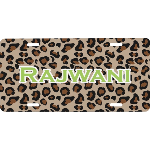 Custom Granite Leopard Front License Plate (Personalized)
