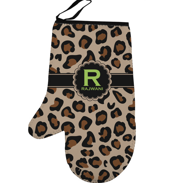 Granite Leopard Personalized Oven Mitt - Left