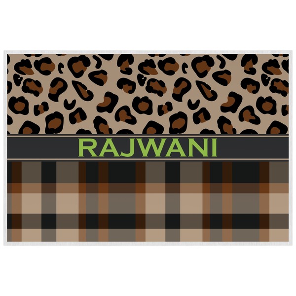 Granite Leopard Personalized Placemat (Back)