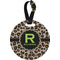 Granite Leopard Personalized Round Luggage Tag
