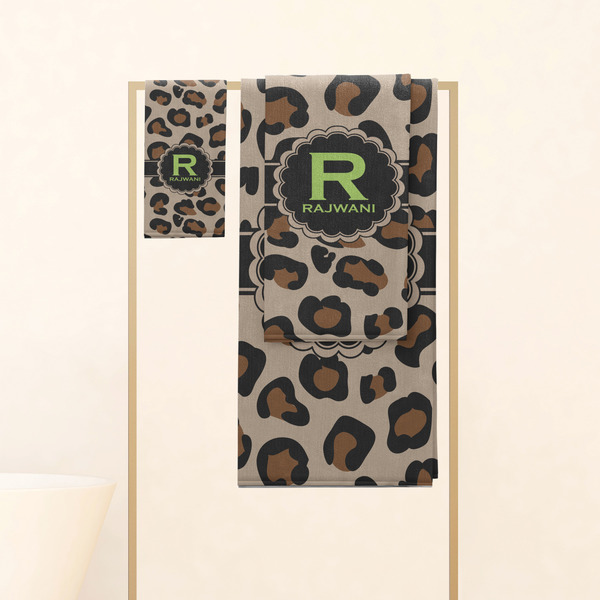 Granite Leopard Personalized Towel Set