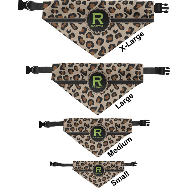 Granite Leopard Pet Bandana Sizes